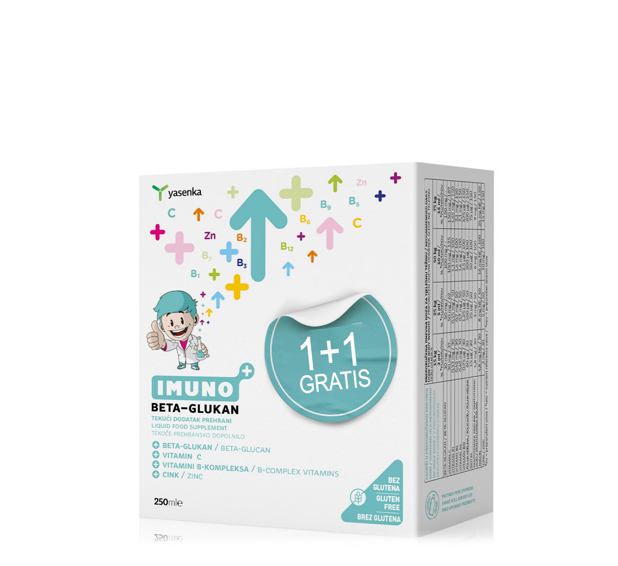 Imuno Beta-Glukan 1+1 Gratis (B-G,Vit C,B,Zn) *250ml