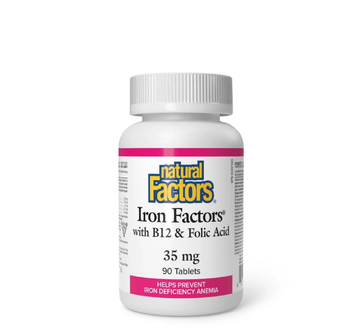 Iron Factors with B12 & Folic Acid 35 mg (*90 tabs)