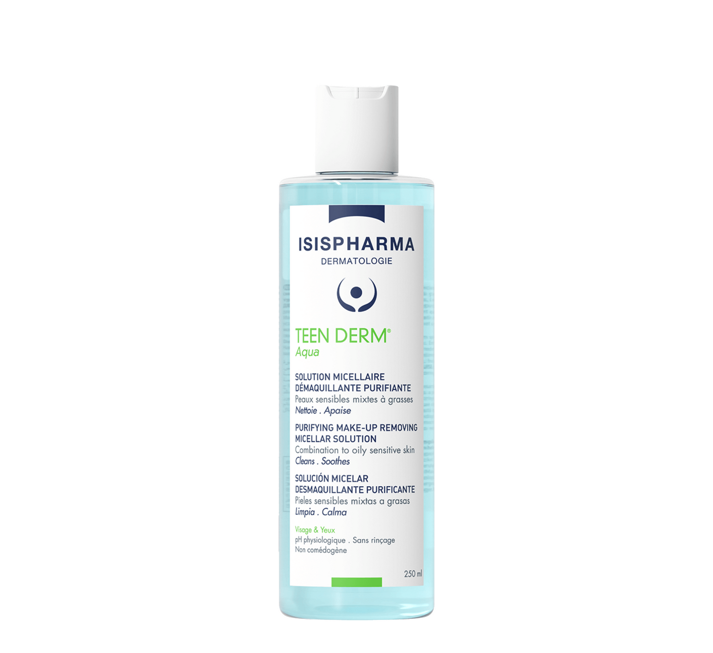 Isispharma TEEN DERM Aqua Purifying Make-Up Removing Micellar Solution *250ml