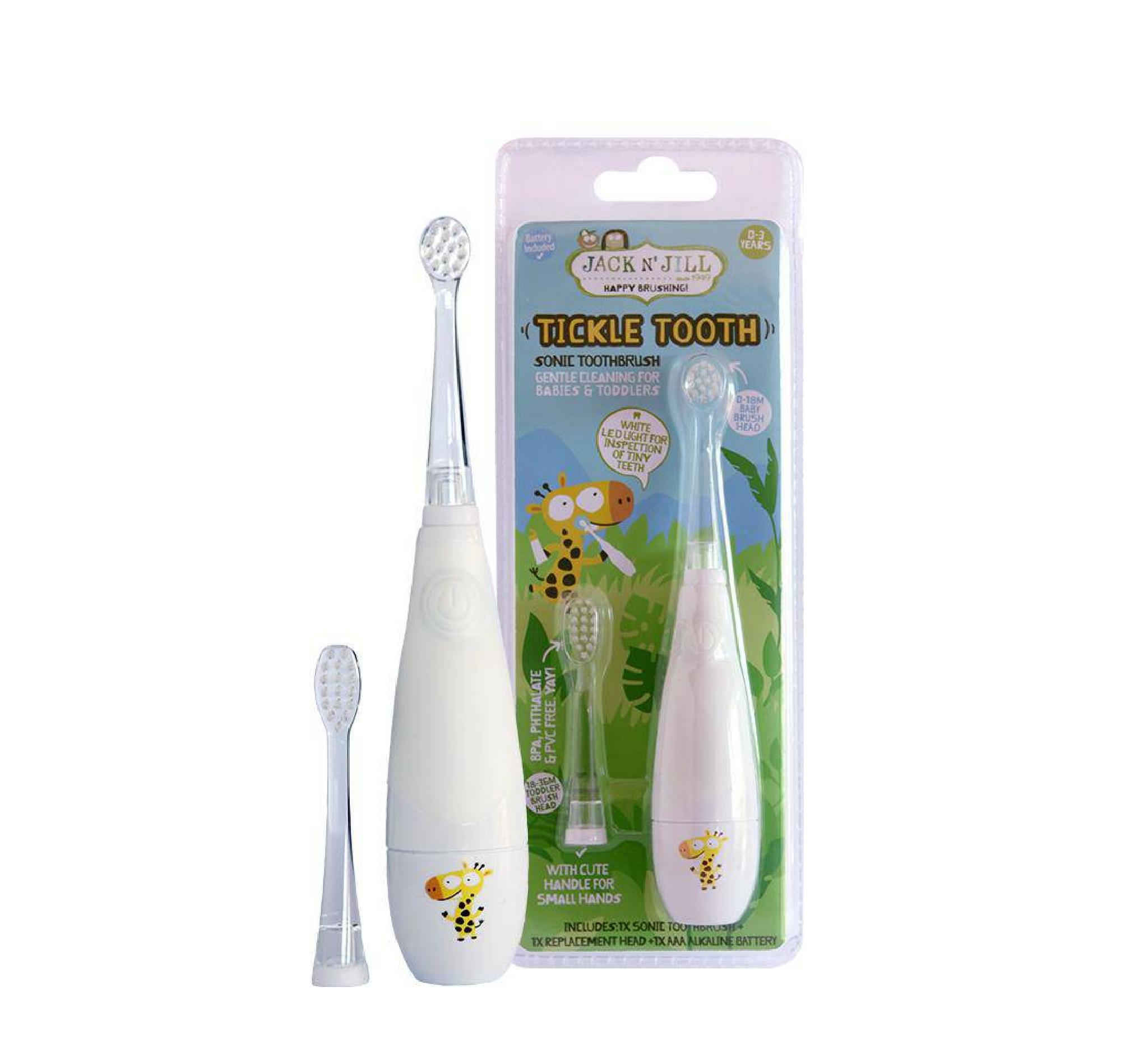 Jack 'N Jill Tickle Tooth Sonic Toothbrush (0-6yrs)