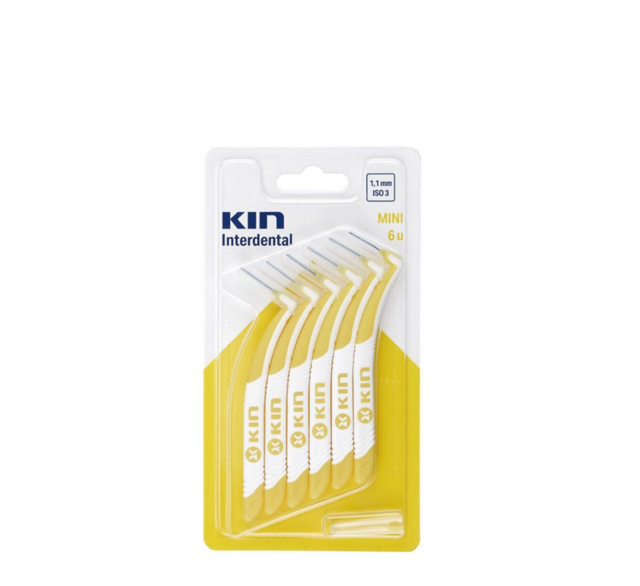 KIN INTERDENTAL BRUSH MINI 1.1 MM - 6 INTERDENTAL BRUSHES