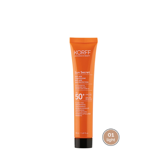 KORFF Sun Secret Uniforming Face Fluid 01 Light SPF50+ (*50ml)