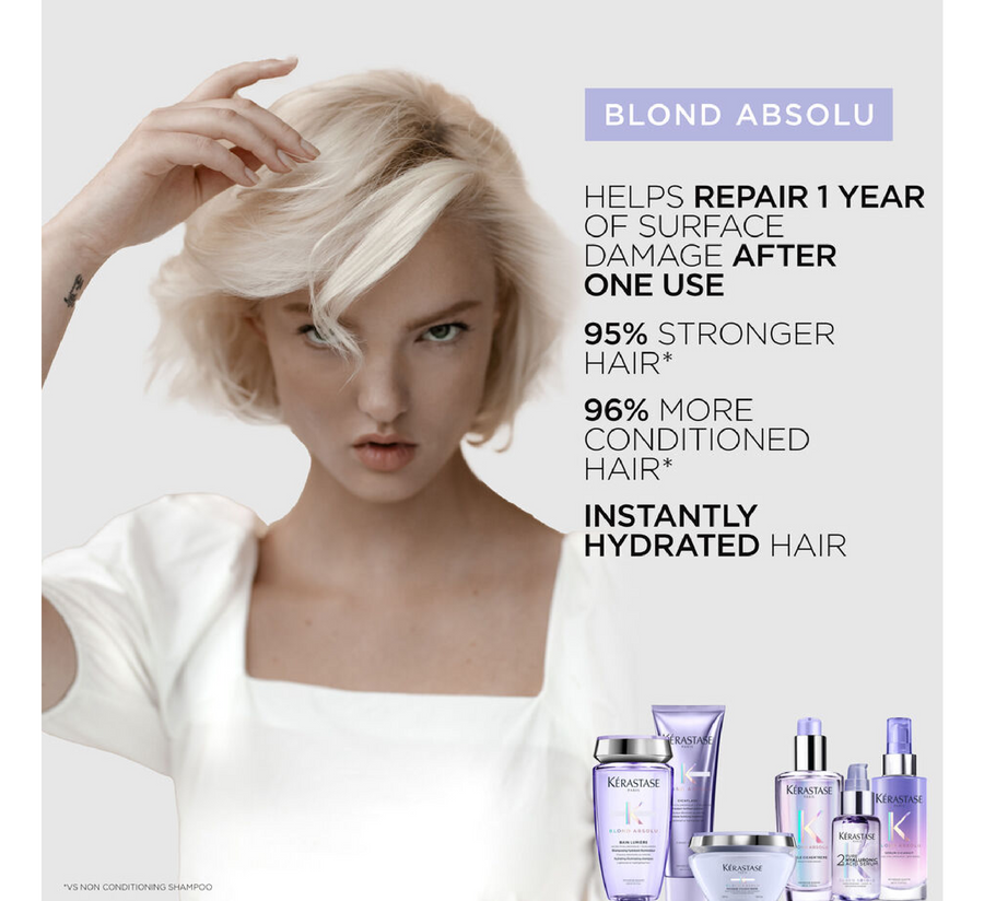 Maska e flokëve në ngjyrë vjollcë ultraviolet Masque Kérastase Blond Absolu *200ml
