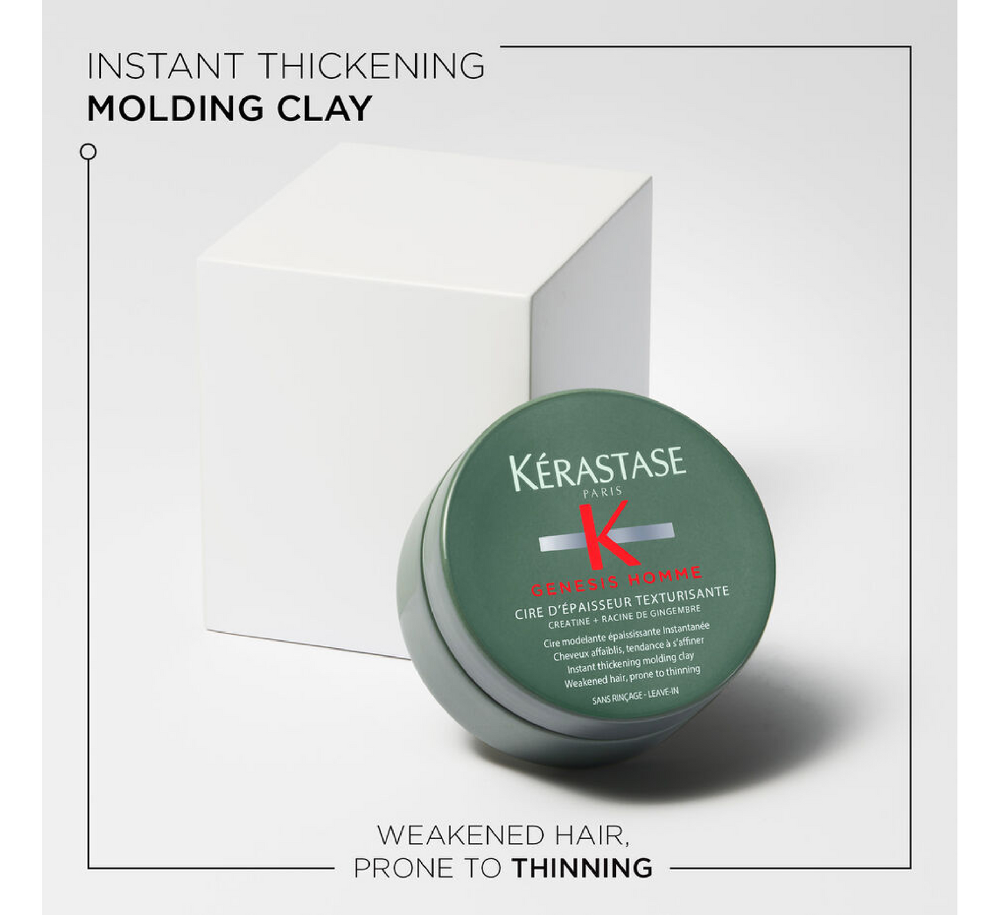 Kérastase Genesis Homme Cire d'Épaisseur Texturisante Molding Argjil *75ml