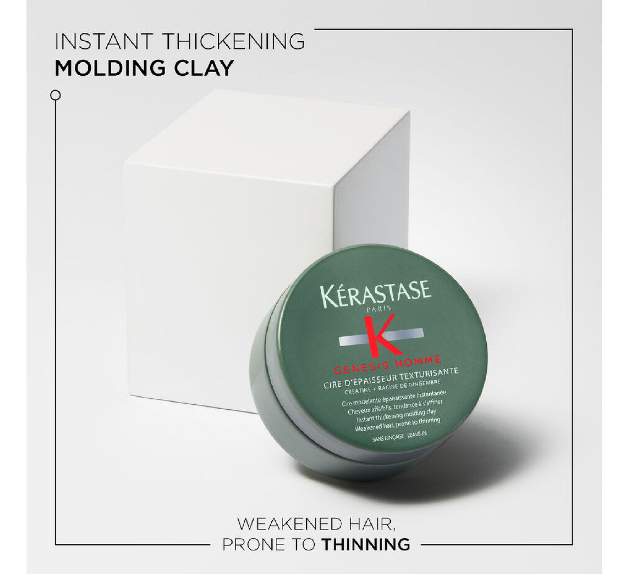 Kérastase Genesis Homme Cire d'Épaisseur Texturisante Molding Argjil *75ml