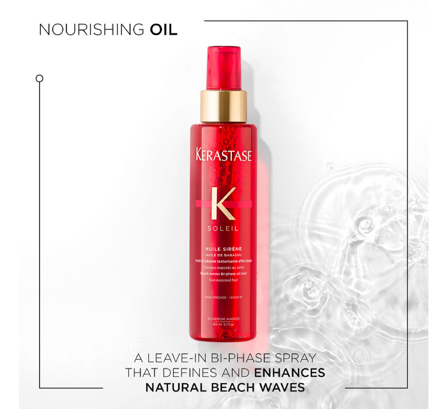 Kérastase Soleil Huile Sirene Mjegull dyfazor për flokë për plazh *150 ml