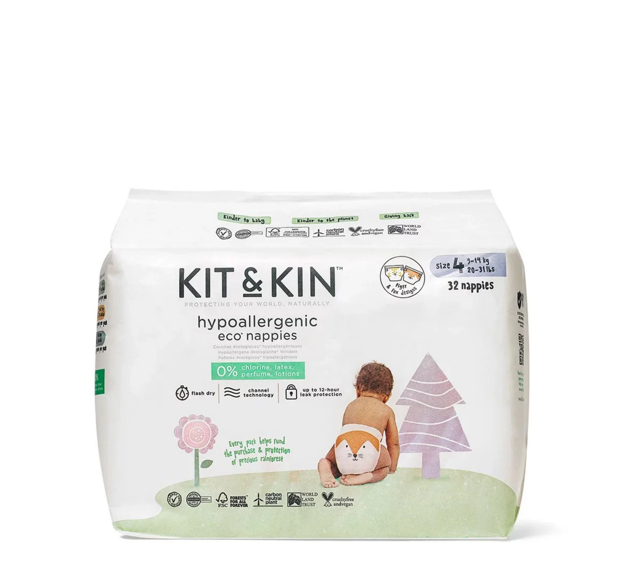 Kit & Kin Hypoallergenic Nappies 4 *32pcs