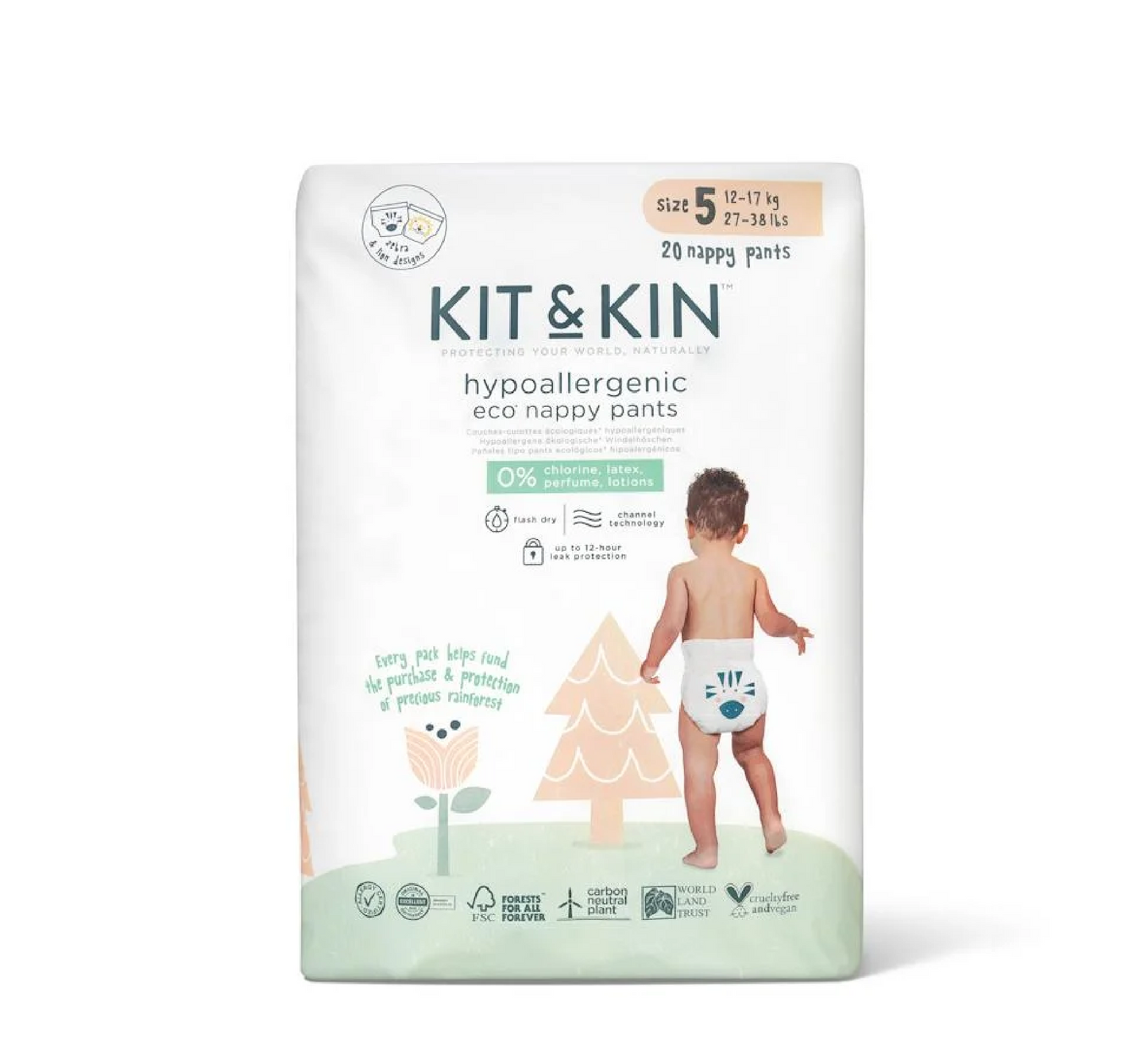 Хипоалергенски пелени Kit & Kin 5 *20 парчиња