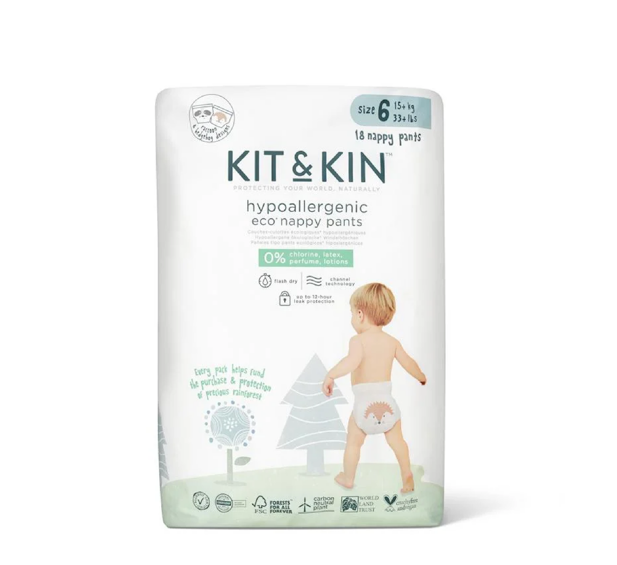 Kit & Kin Hypoallergenic Nappy Pants 6 *18pcs