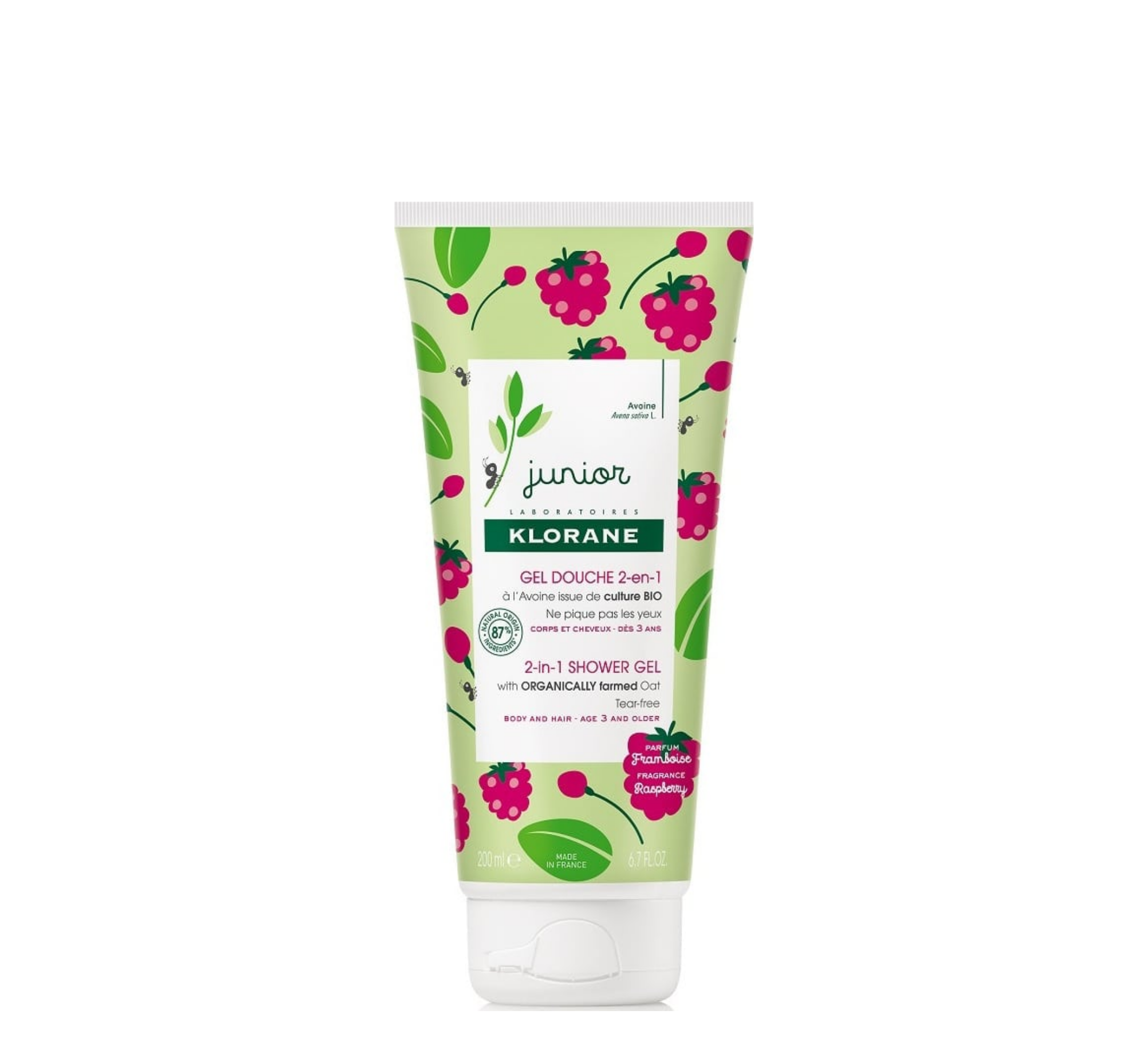 Klorane Junior 2 in 1 Raspberry Shower Gel *200ml