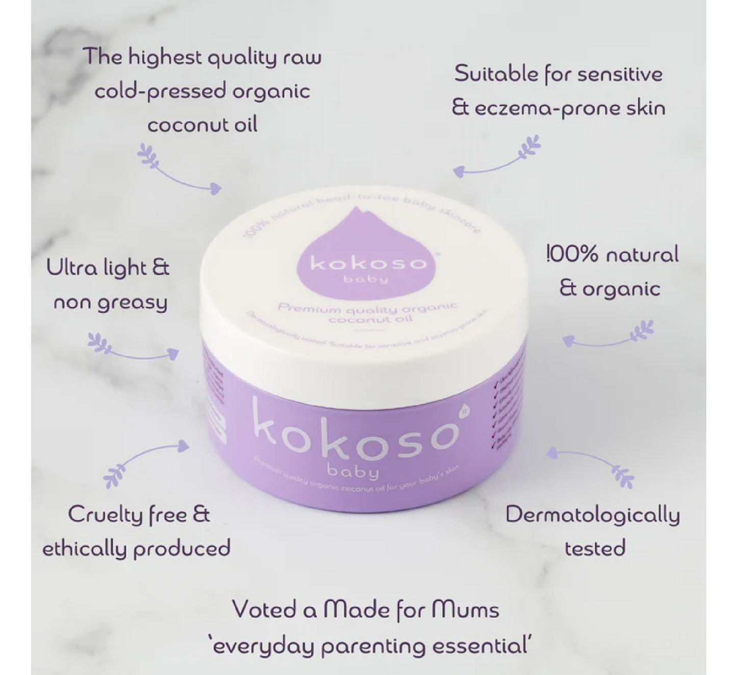 Vaj kokosi për fëmijë Kokoso