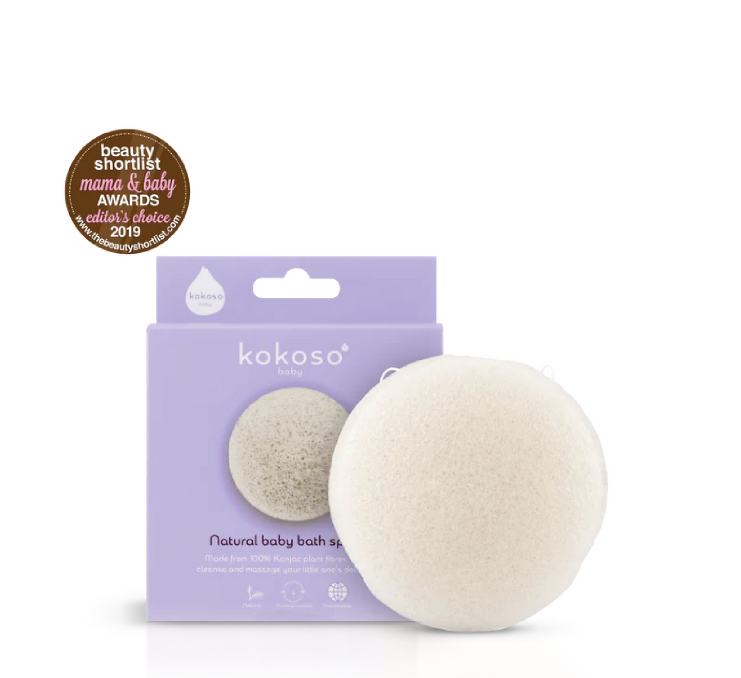Sfungjeri i banjës për fëmijë Kokoso Natural Konjac
