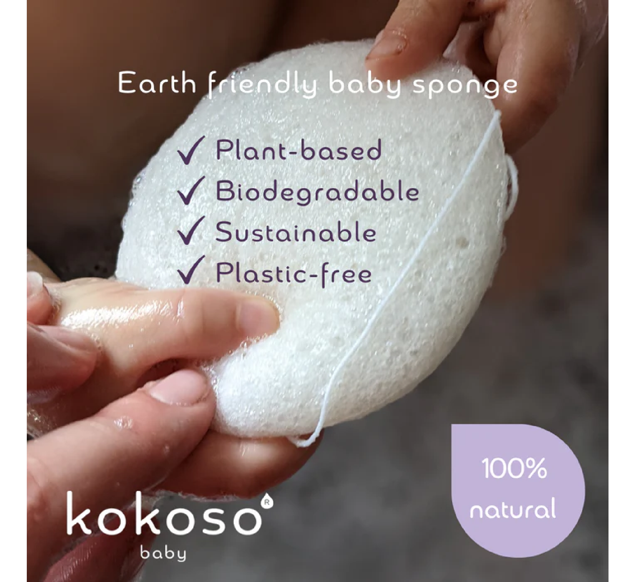 Kokoso Natural Konjac Baby Bath Sponge