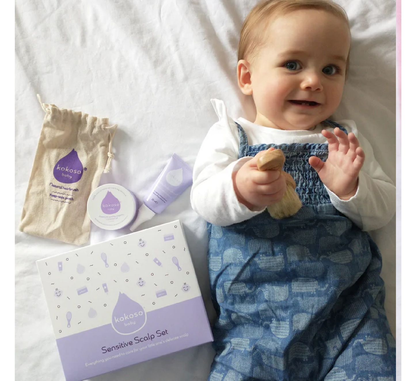 Set për skalpin e ndjeshëm të foshnjës Kokoso