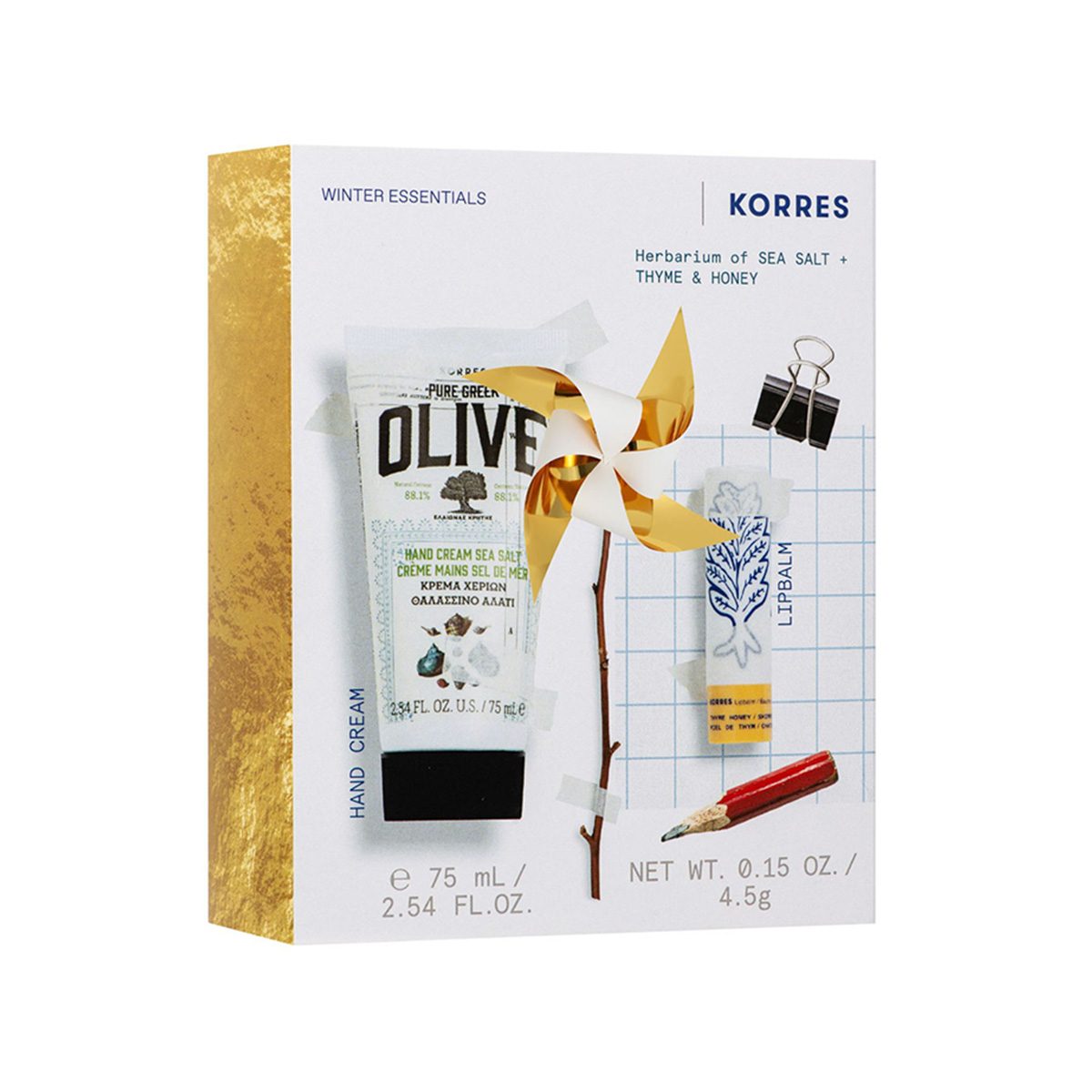 Korres – Winter Essentials Hand Cream & Lip Balm Set