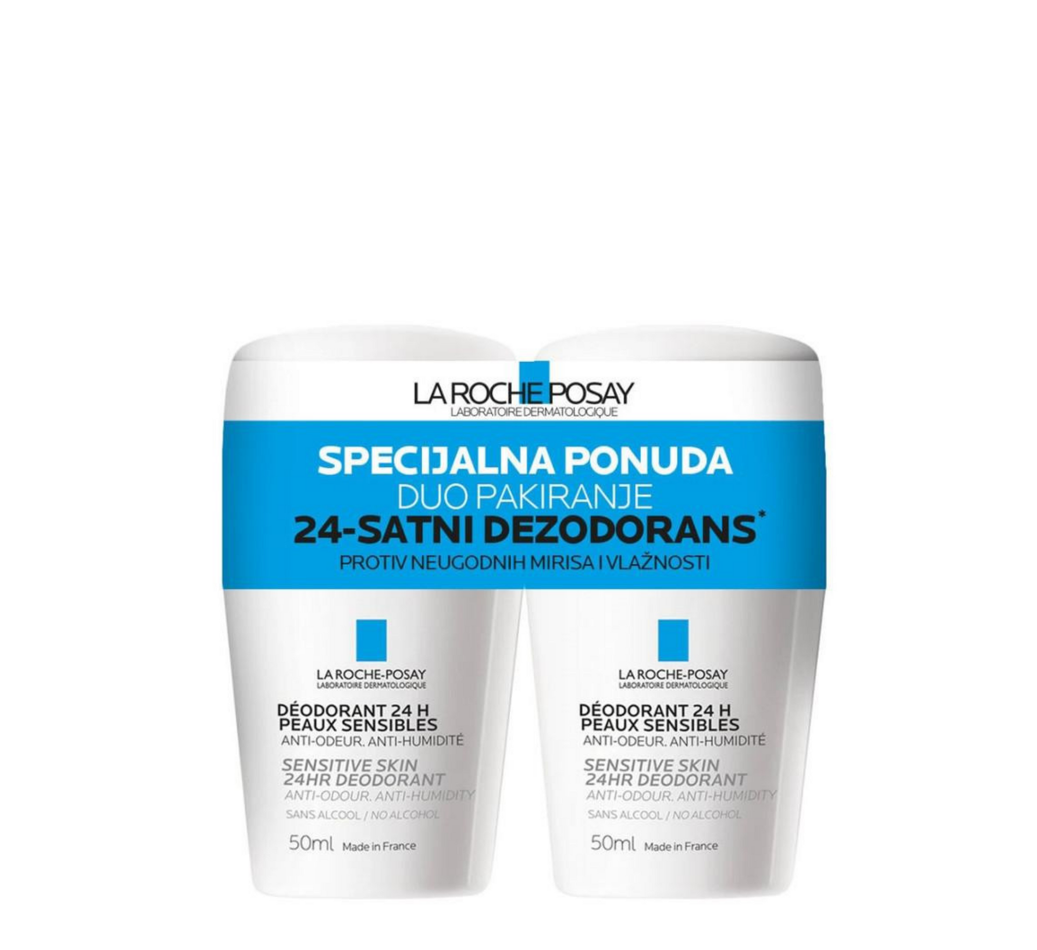 La Roche-Posay Sensitive Skin 24h Deodorant Duo Pack (2x50ml)