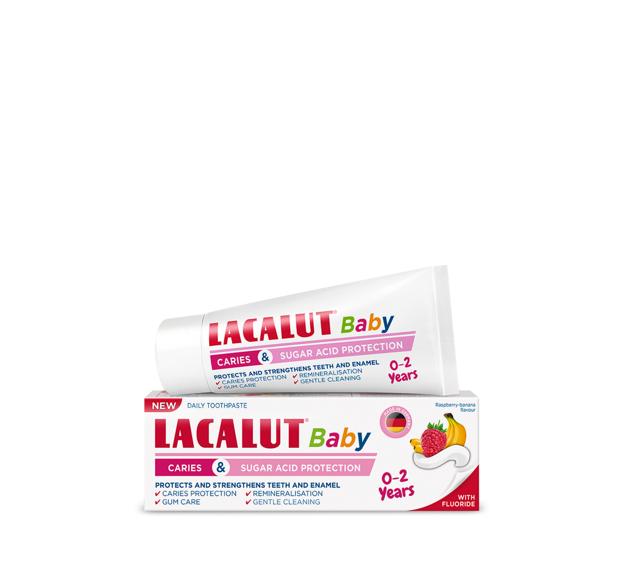 Pastë dhëmbësh Lacalut Baby kundër kariesit dhe acidit të sheqerit 0-2 vjeç *55ml