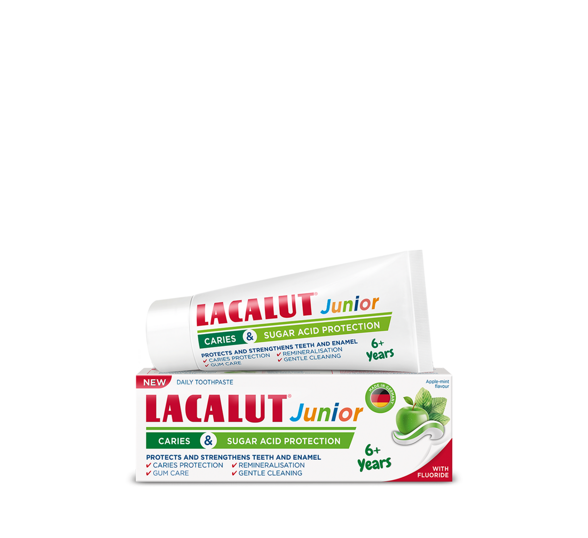 Pastë dhëmbësh Lacalut Junior për mbrojtje nga kariesi dhe acidi i sheqerit 6+ vjeç *55ml