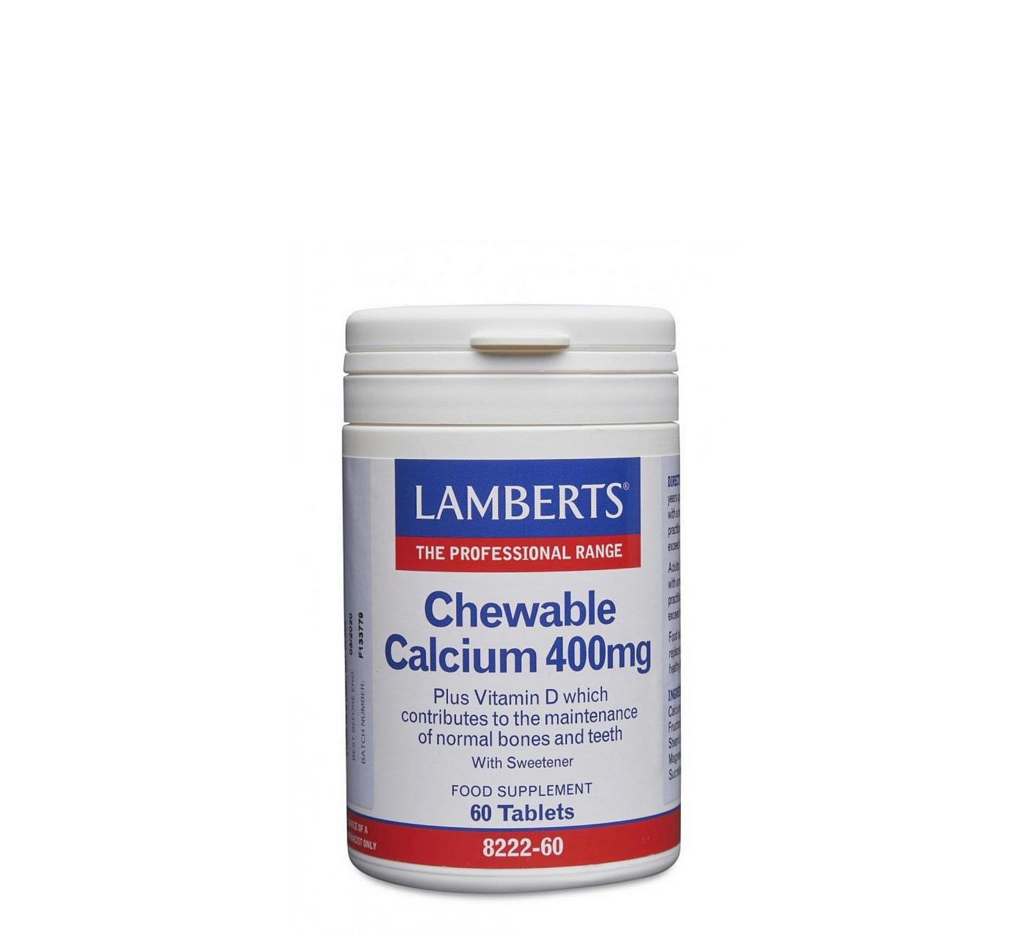 Lamberts Chewable Calcium 400mg *60tab