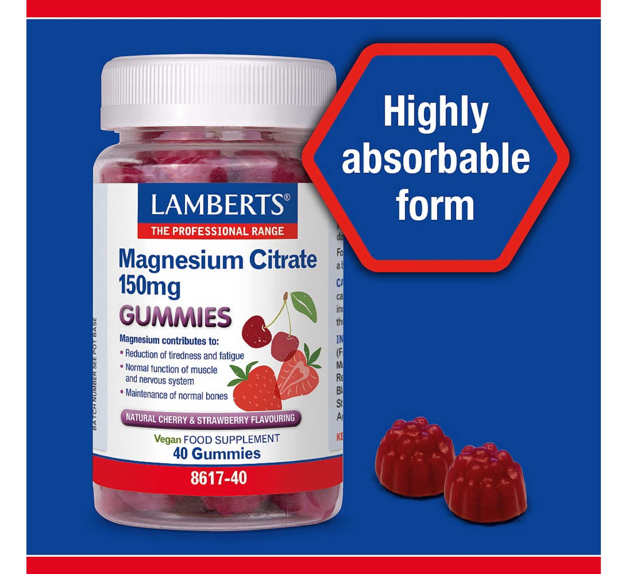 Karamele Lamberts me Citrate Magnezi 150 mg *40 karamele