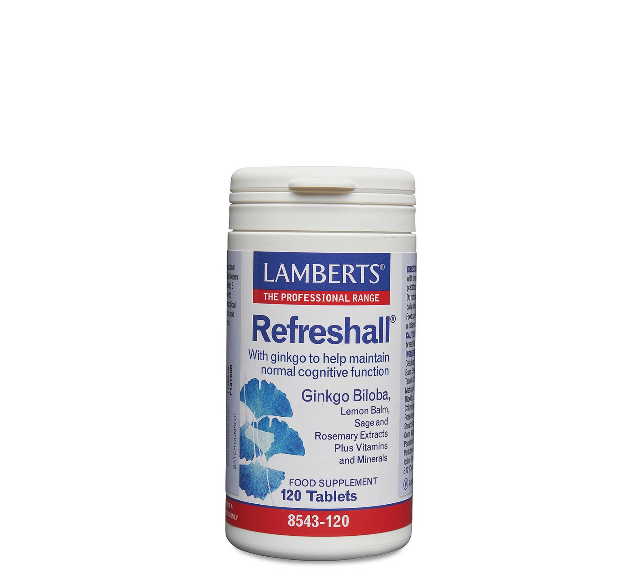Lamberts Refreshall® Ginkgo, Melissa Limoni, Sherebelë dhe Rozmarinë *120 tableta