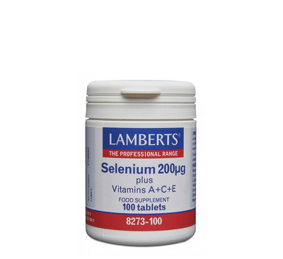 Ламбертс селен 200 mcg плус A+C+E *100 таблети