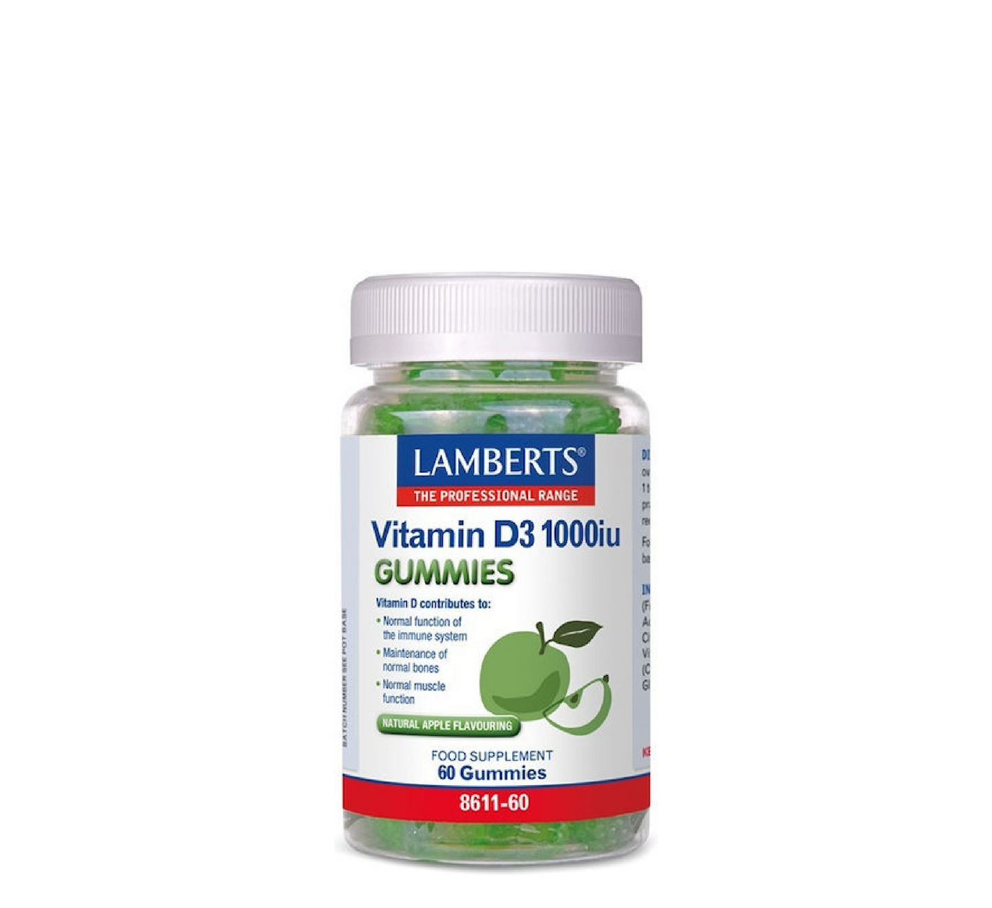 Lamberts Vitamin D3 1000 IU Gummies *60pcs