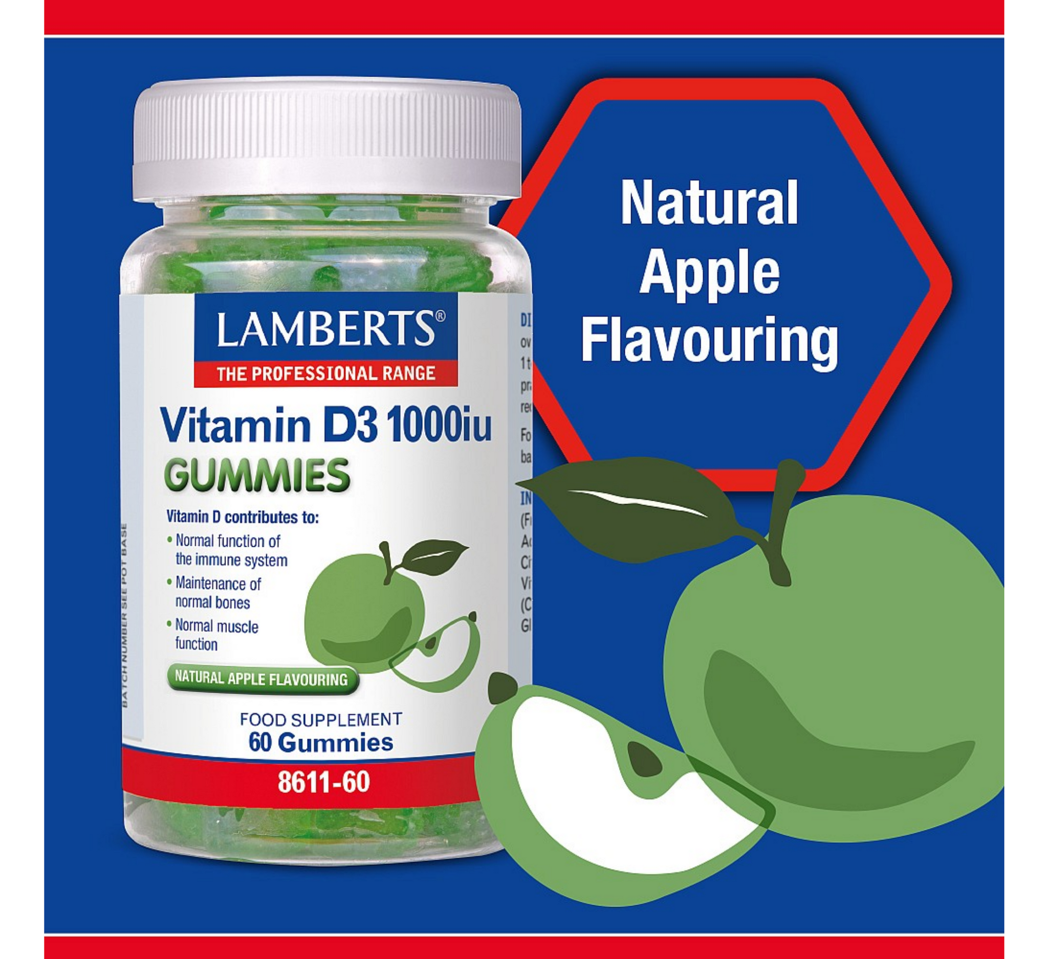 Lamberts Vitamin D3 1000 IU Gummies *60pcs