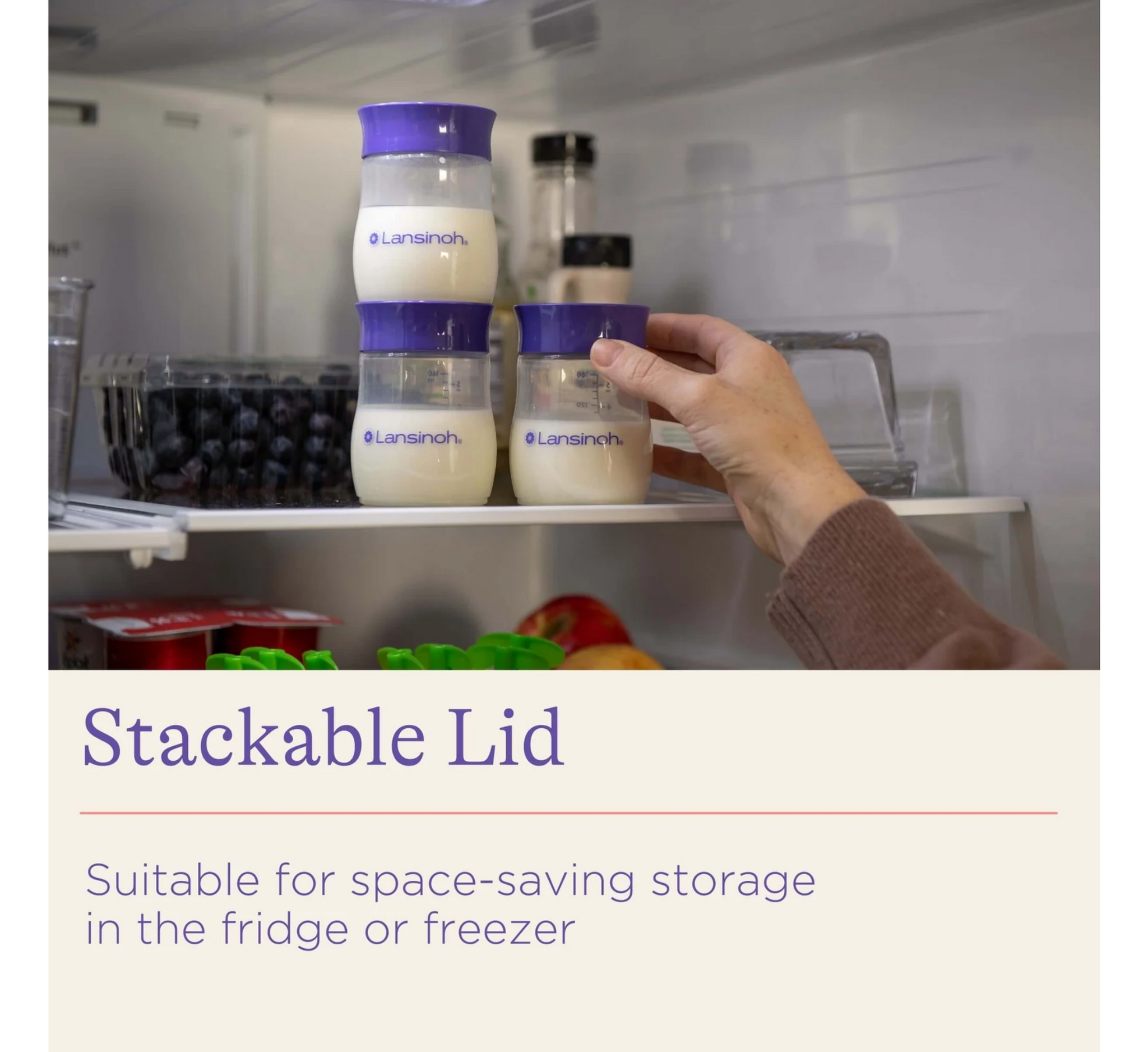 Shishe Lansinoh për Ruajtjen e Qumështit të Gjirit (4 x 160ml)