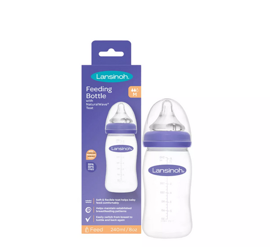 Lansinoh Feeding Bottle NaturalWave Teat Medium *240ml