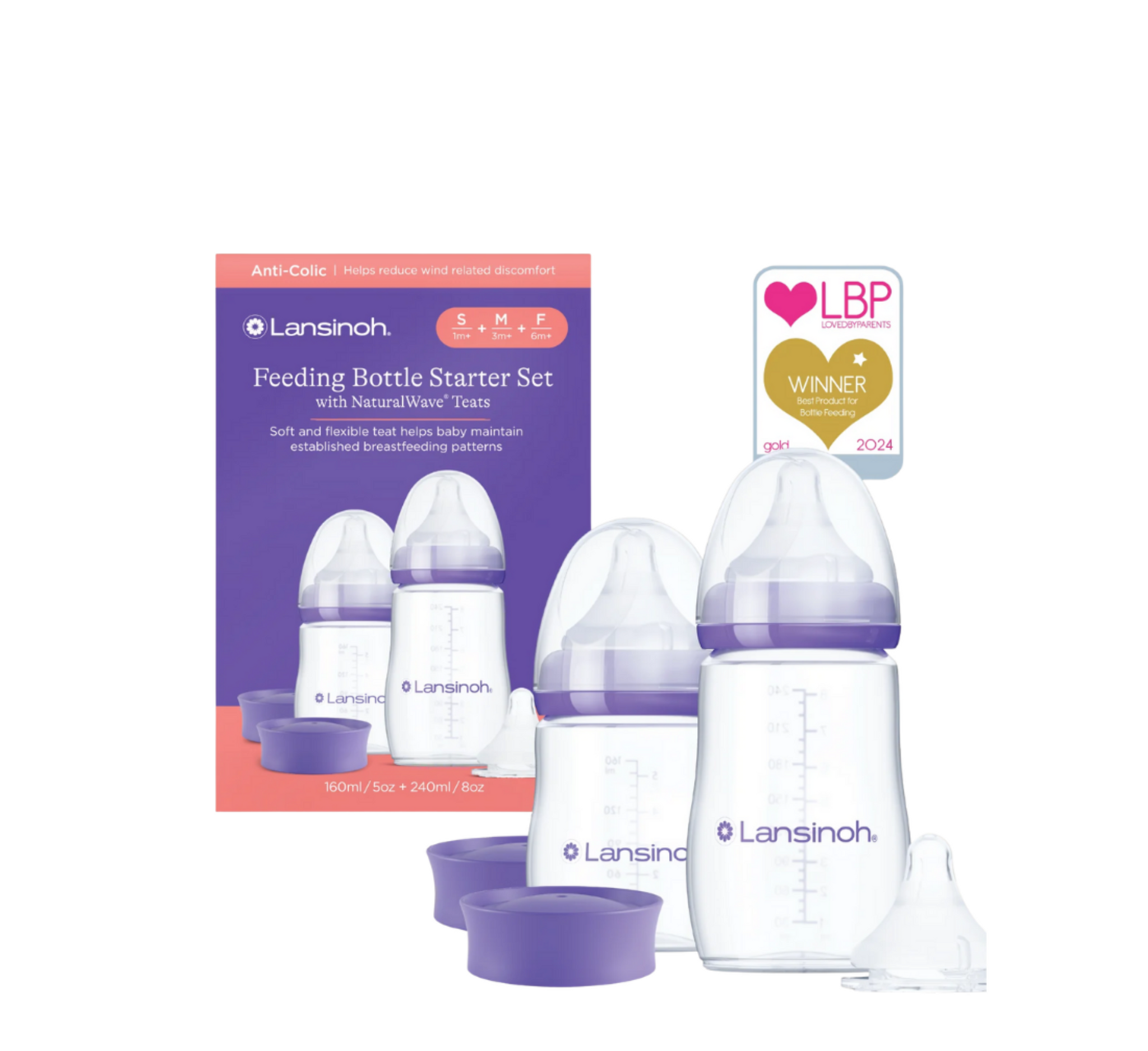 Set fillestar për shishe ushqyese Lansinoh