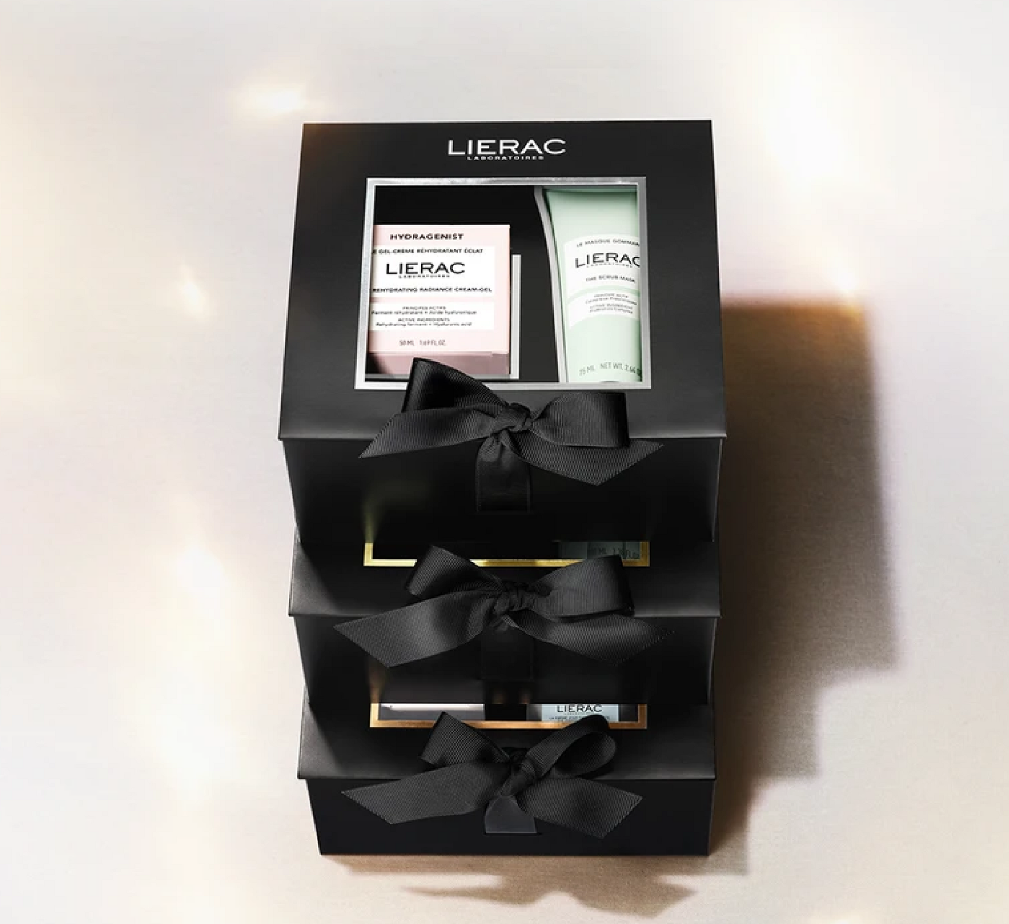 Lierac Hydragenist Xmas Set Krem Xhel Hidratues Shkëlqim + Maskë Scrub