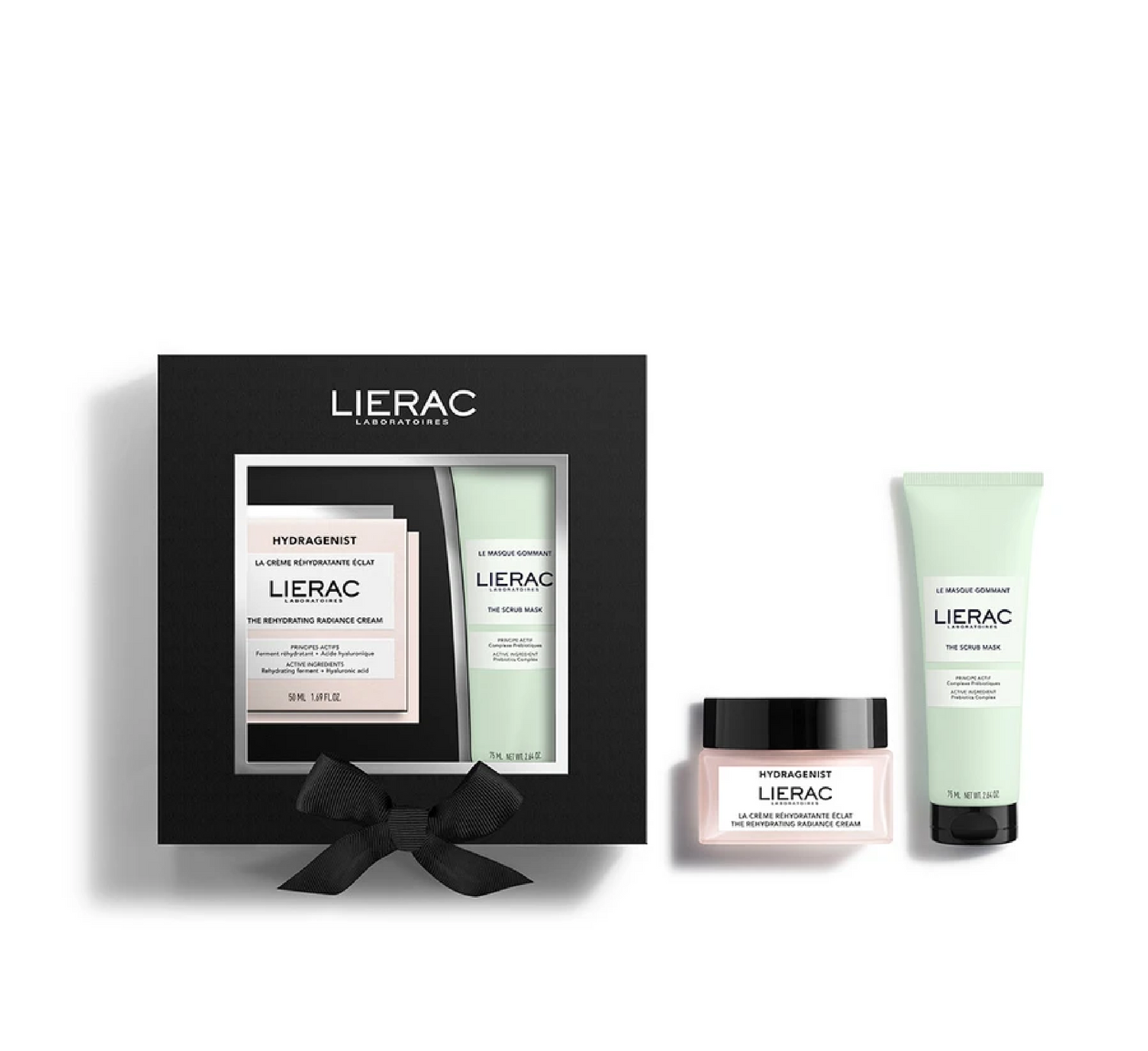 Lierac Hydragenist Xmas Set Krem Hidratues Shkëlqim + Maskë Scrub