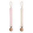 Linen Pacifier Clip 2-Pack