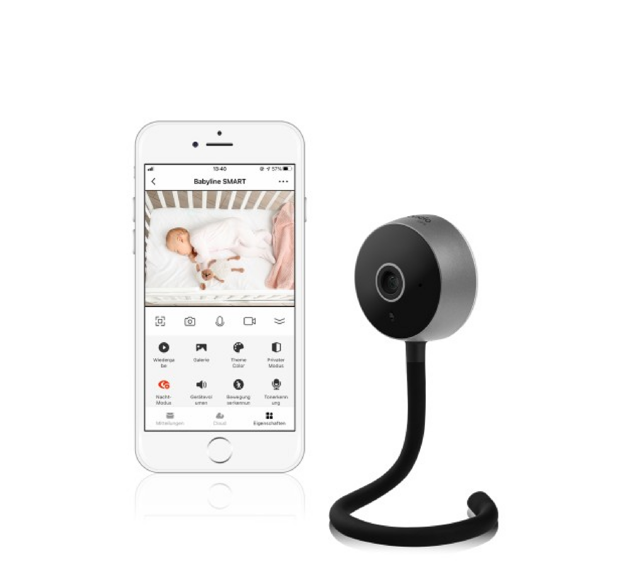 Lionelo Babyline Smart Black Baby Monitor