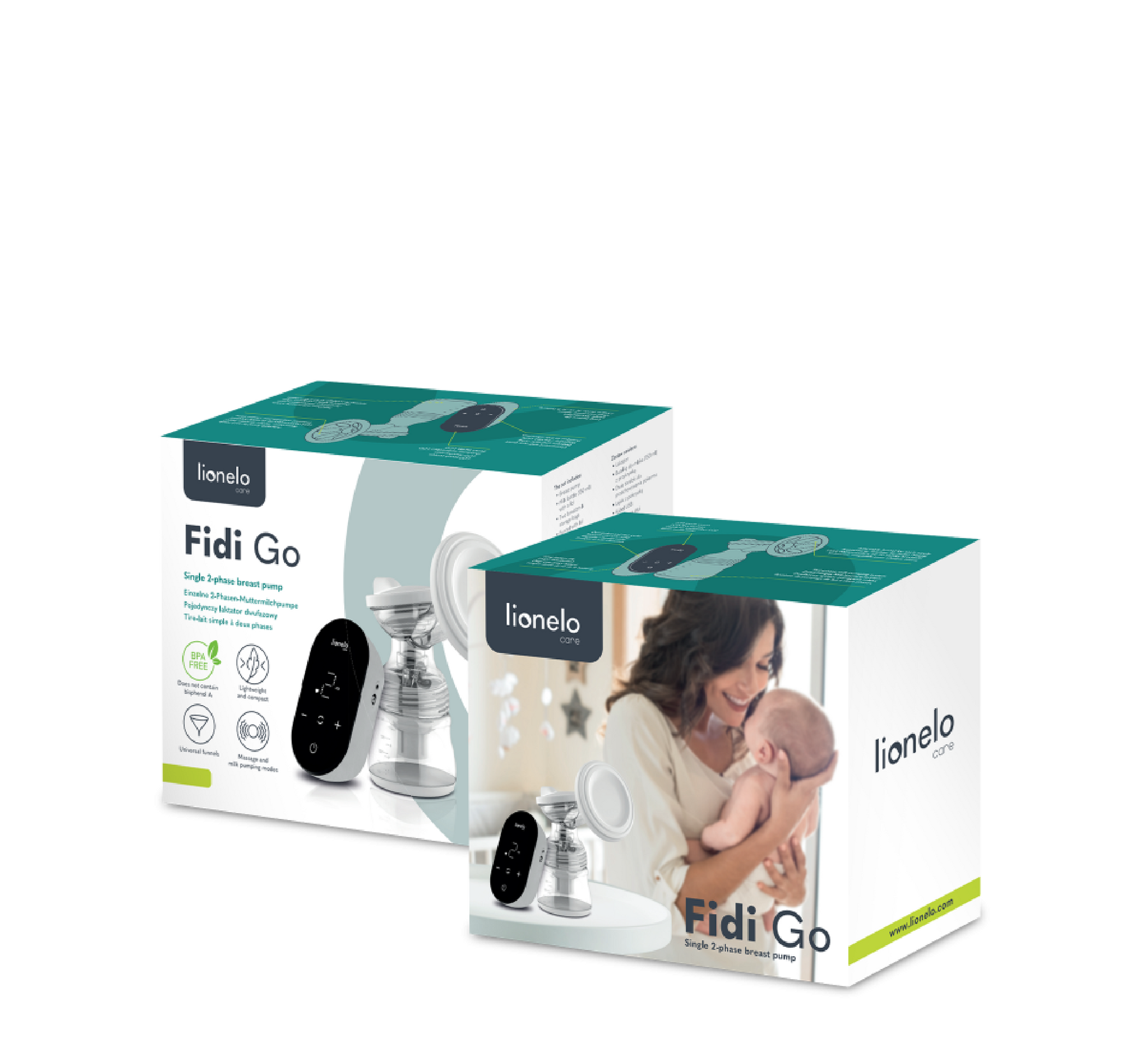 Pompë elektrike për gji Lionelo Fidi Go me një palë