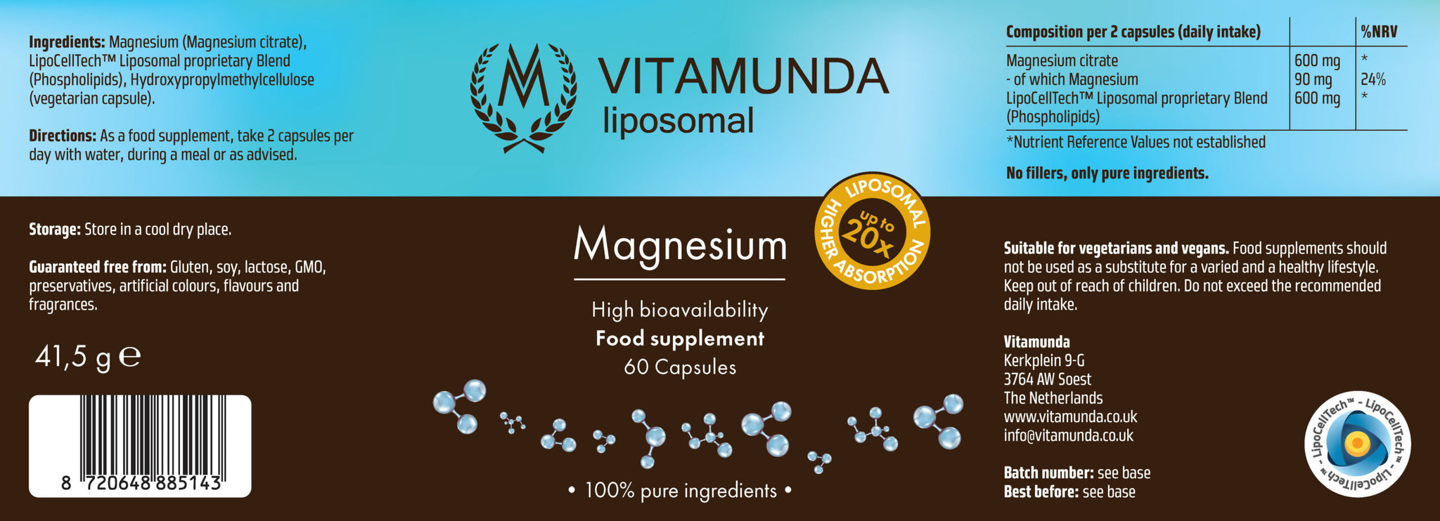 Liposomal Magnesium – 60 capsules