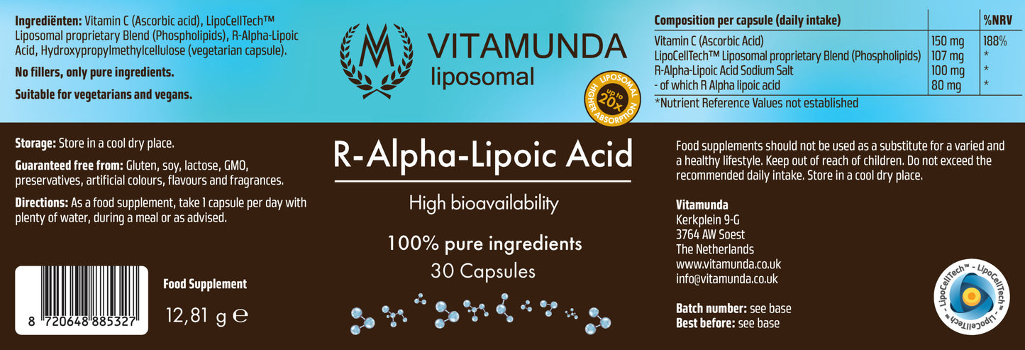 Liposomal R-Alpha-Lipoic Acid – 30 capsules