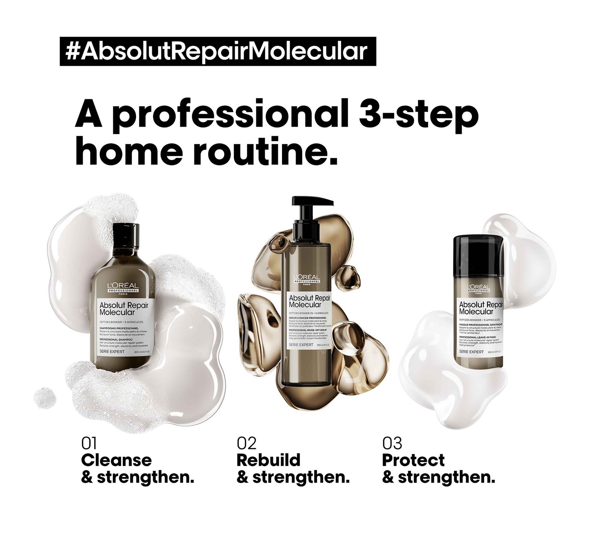 Loreal Professionel Absolut Repair Molecular Repairing Hair Rinse-off Serum *250ml