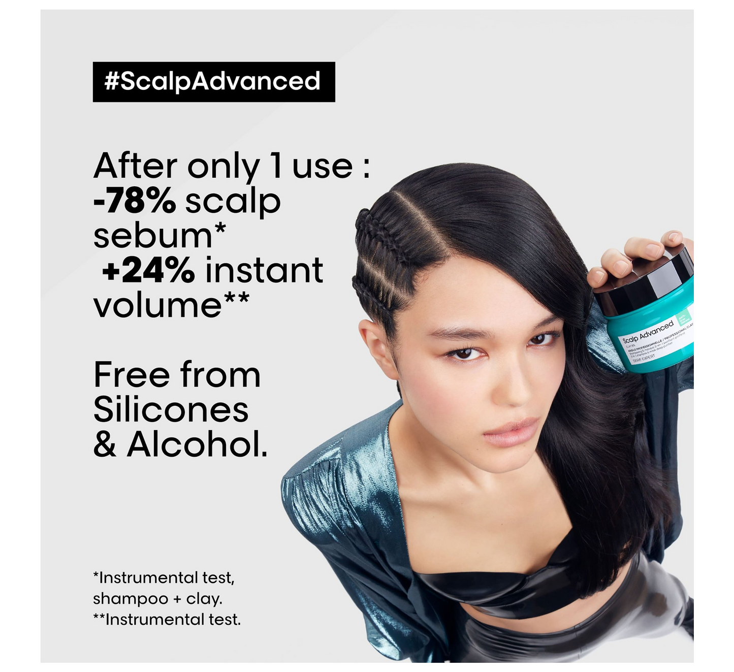 Loreal Professionel Scalp Advanced Anti-Oiliness 2 in 1 Deep Purifier Clay Mask *250ml