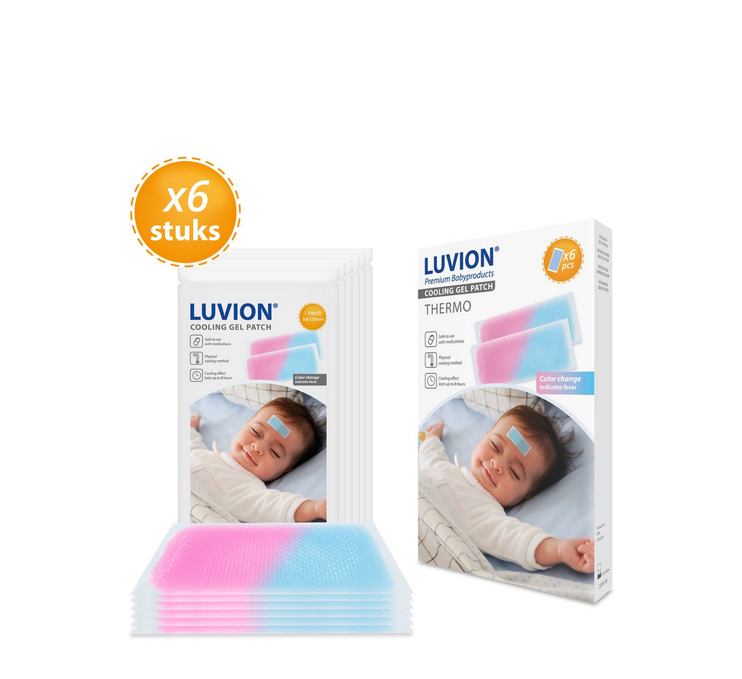 Luvion Cooling Gel Patch Cooling Effect for Fever *6pcs