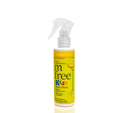 Locion sprej për fëmijë M-Free, natyral kundër insekteve, banane *125ml 