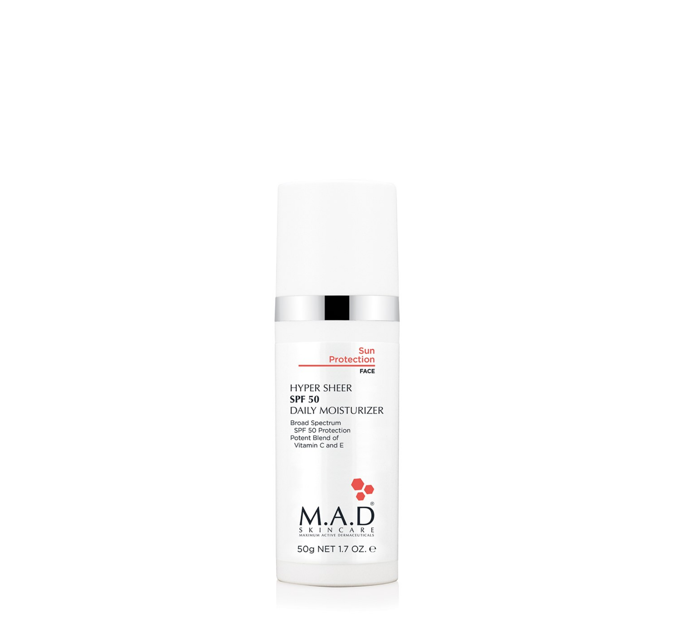 MAD Sun Protection Hyper Sheer Spf 50 Daily Face Moisturiser *50ml