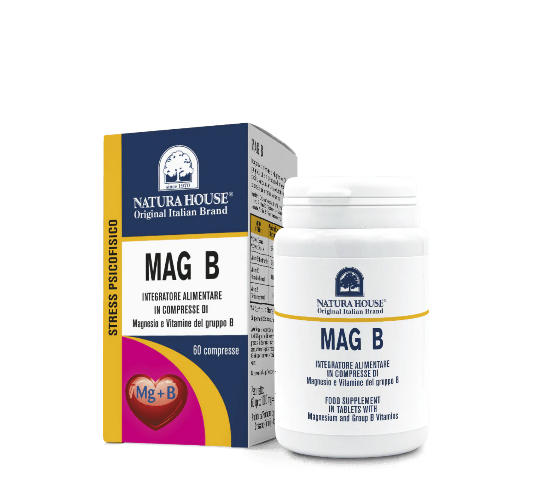 MAG B Magnesium Tablets & Group B Vitamins *60tabs