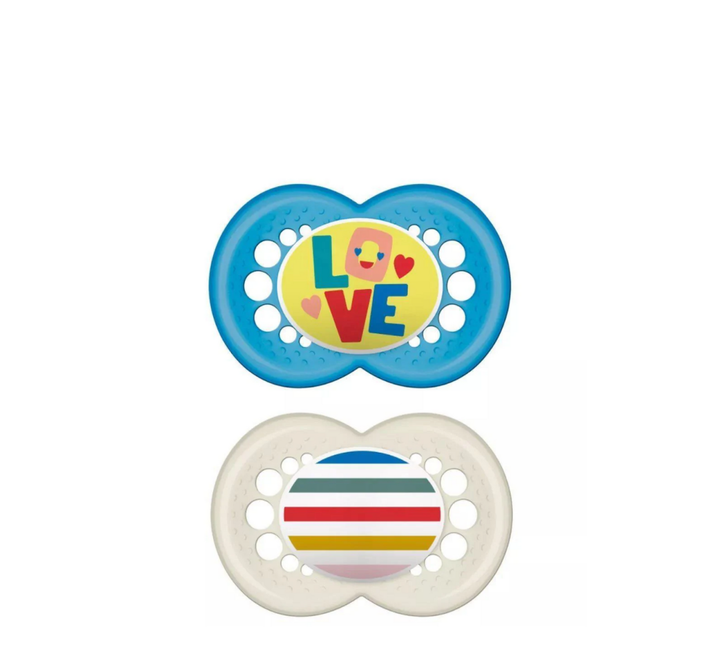 MAM Duda Trends Silicone Soother 6m+ Love/Lines (*2pcs)