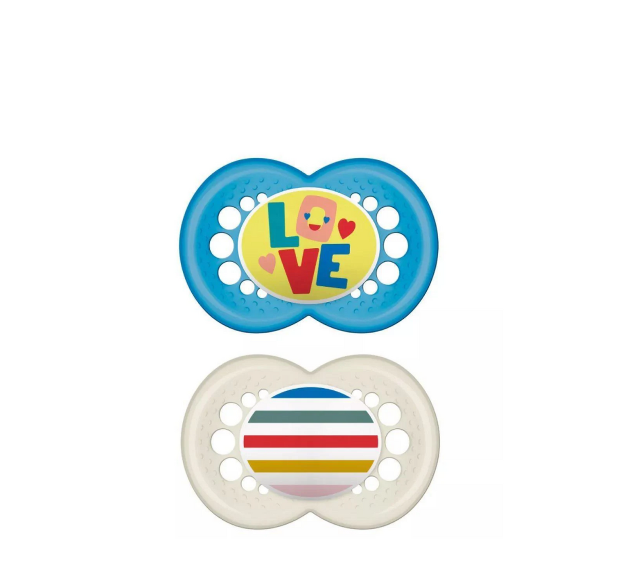 MAM Duda Trends Silicone Soother 6m+ Love/Lines (*2pcs)