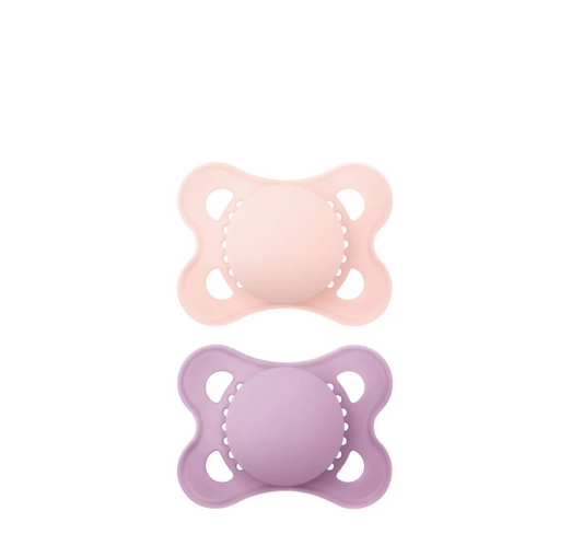 MAM Original Silicone Unprinted Matt Pacifier 0-2 Months *2 pack