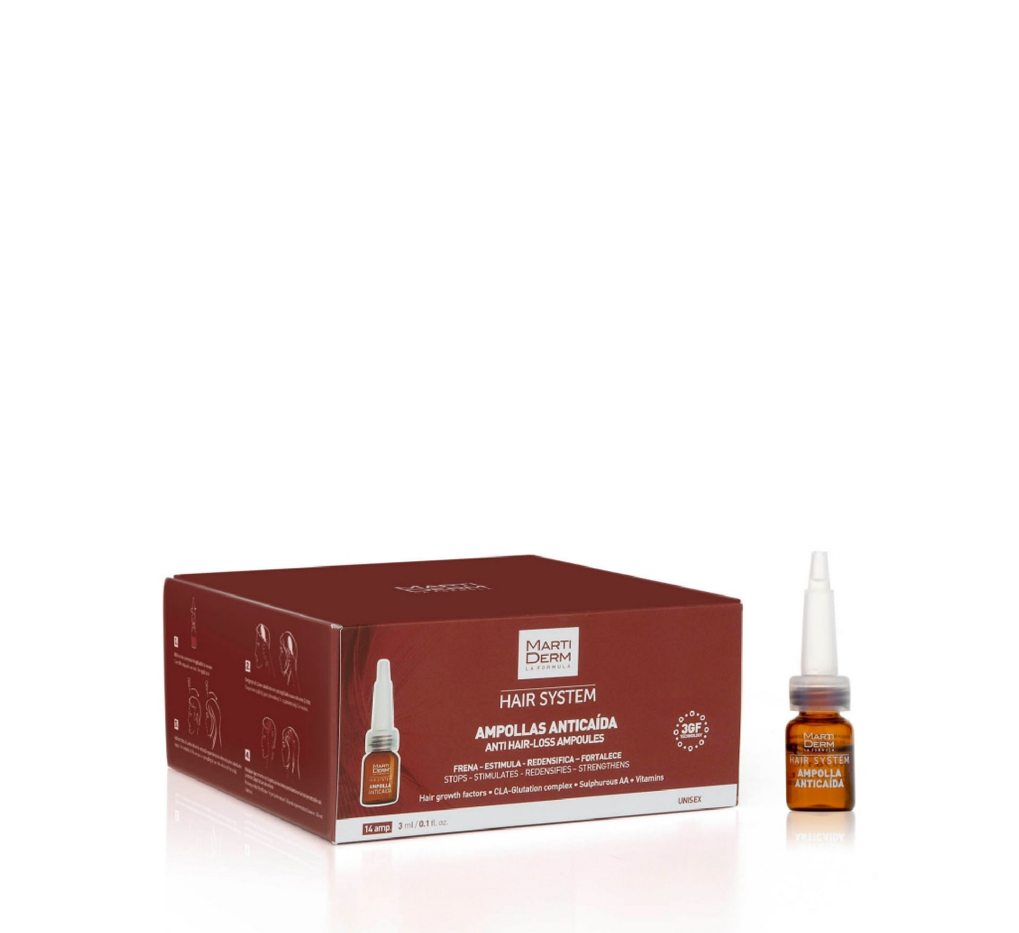 MARTIDERM HAIR SYSTEM ANTI HAIR-LOSS AMPOULES *14pcs
