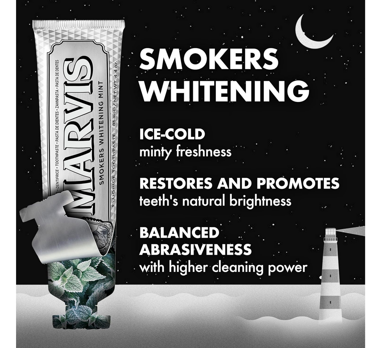 Pastë dhëmbësh zbardhuese me mente Marvis Smokers *85ml