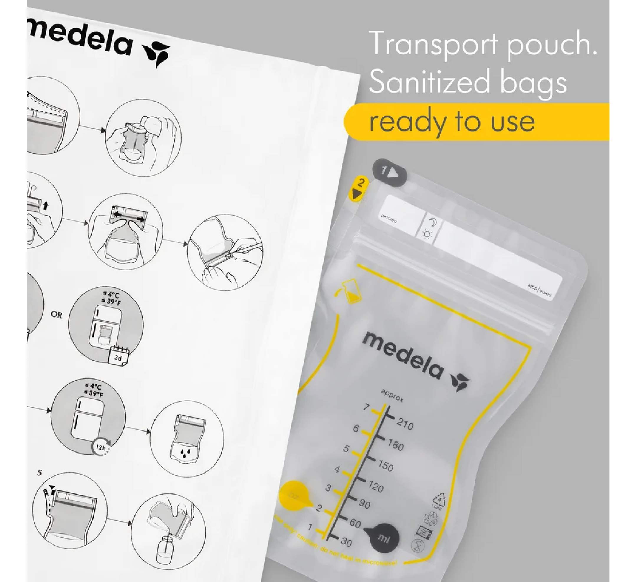 Medela Easy Pour Breast Milk Storage Bags (x25pcs)